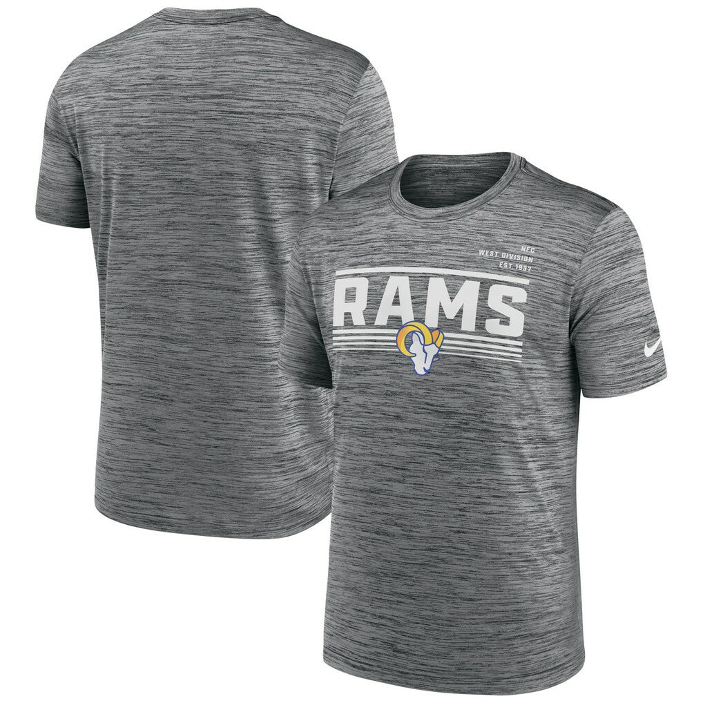 Los Angeles Rams Yardline Velocity Performance T-Shirt Gray - Nike