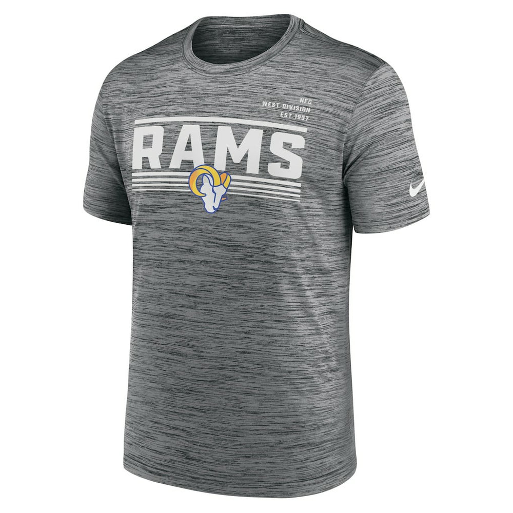 Los Angeles Rams Yardline Velocity Performance T-Shirt Gray - Nike