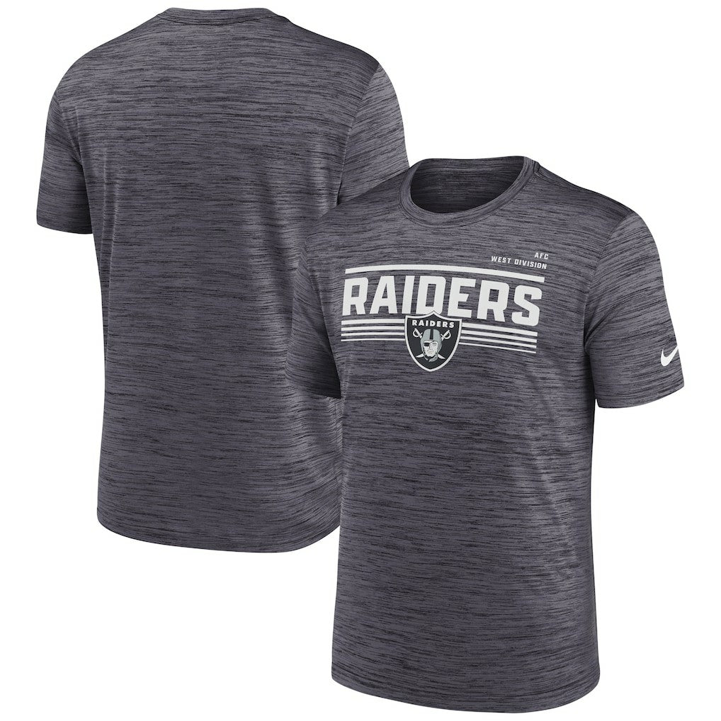 Las Vegas Raiders Yardline Velocity Performance T-Shirt Anthracite - Nike