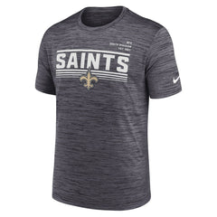 New Orleans Saints Yardline Velocity Performance T-Shirt Anthracite - Nike