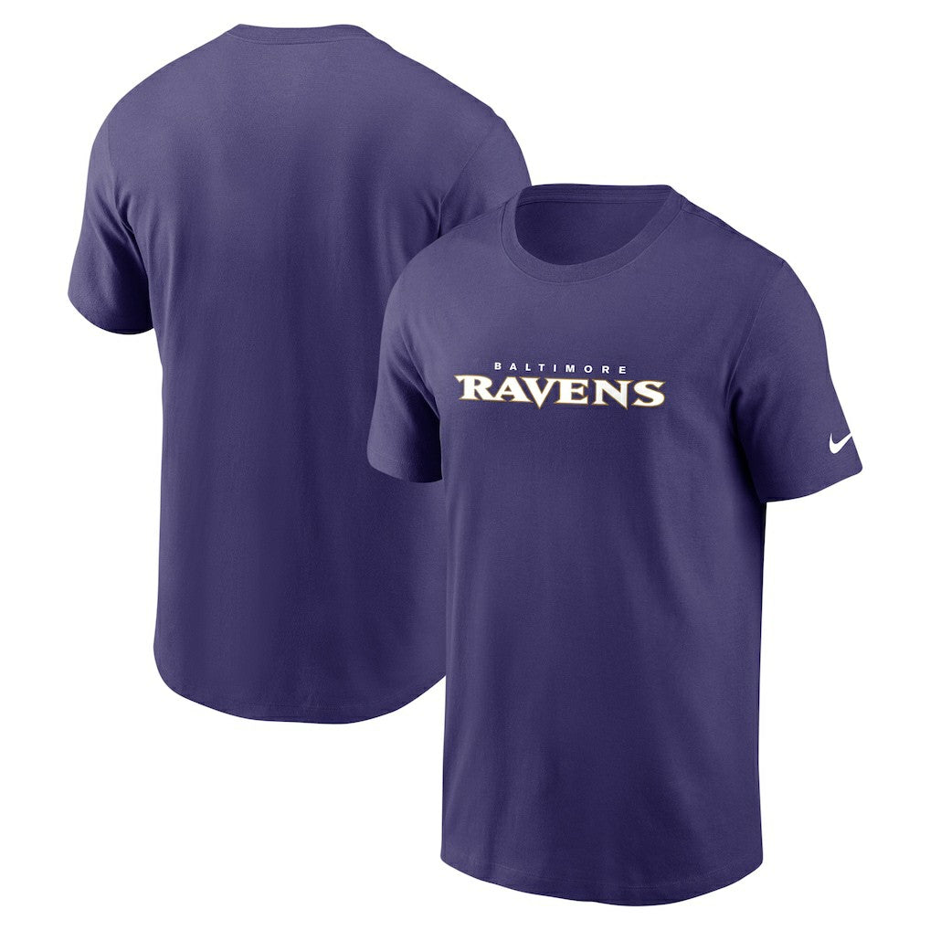 Baltimore Ravens Team Wordmark Essential T-Shirt Purple - Nike