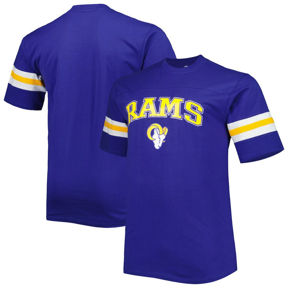 Los Angeles Rams Big & Tall Arm Stripe T-Shirt Royal - NFL