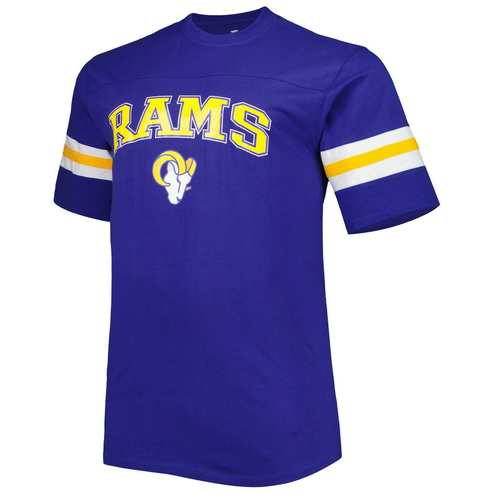 Los Angeles Rams Big & Tall Arm Stripe T-Shirt Royal - NFL