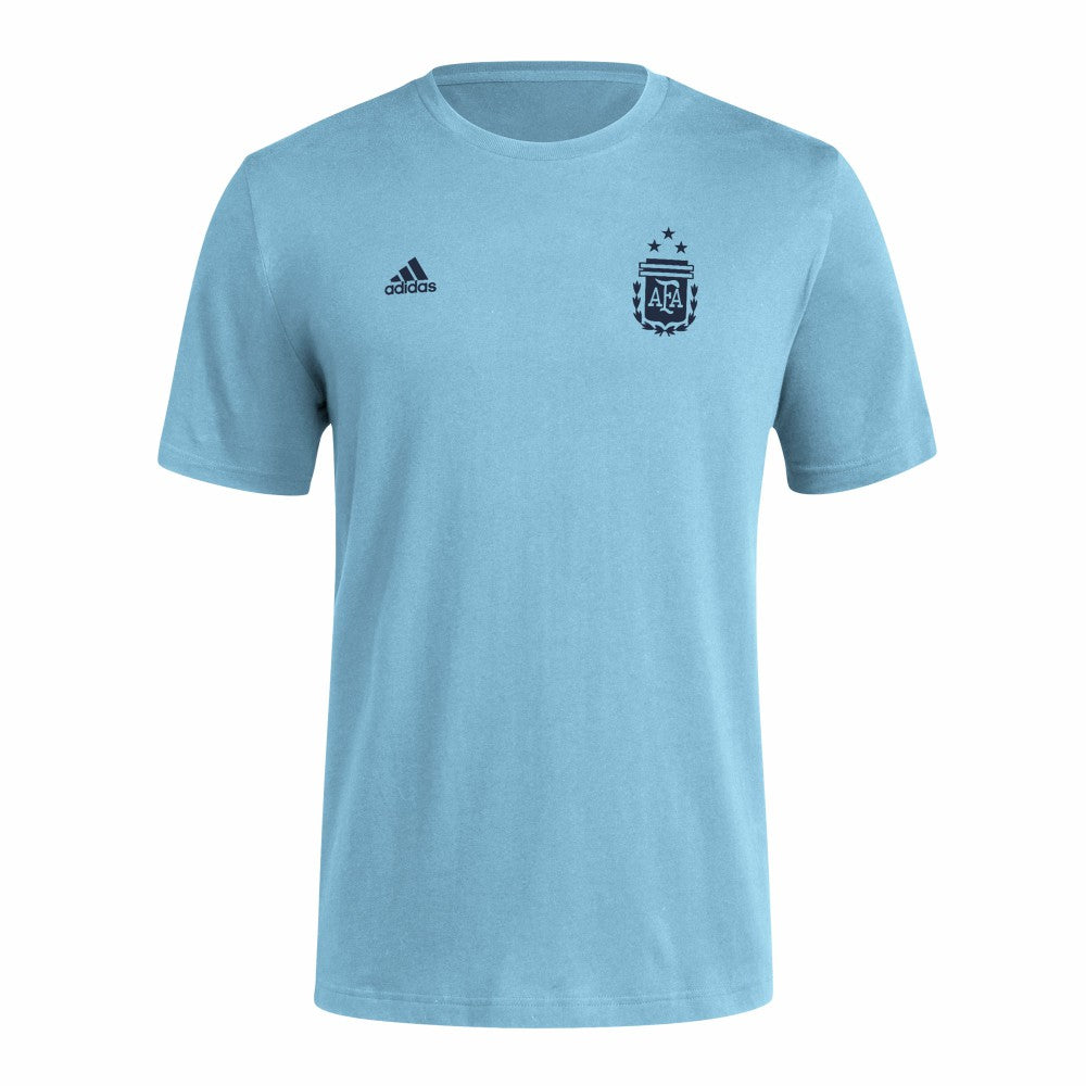 Adidas Argentina National Team Crest T-Shirts - Light Blue