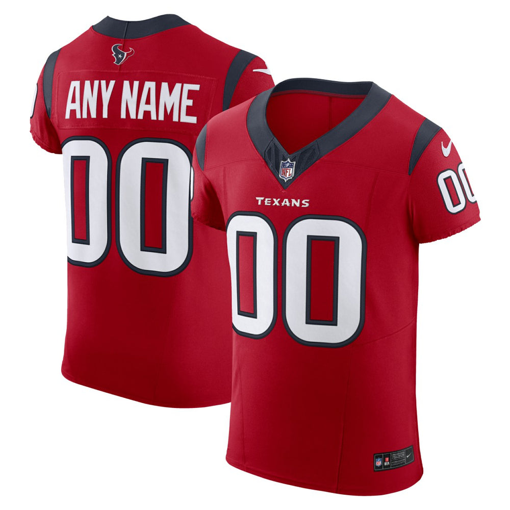 Houston Texans Alternate Vapor F.U.S.E. Elite Custom Jersey Red - Nike