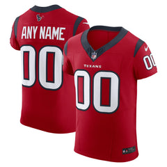 Houston Texans Alternate Vapor F.U.S.E. Elite Custom Jersey Red - Nike
