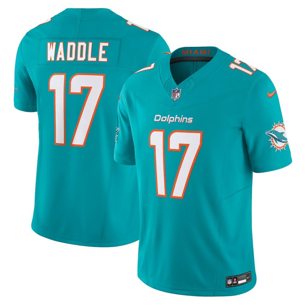 Jaylen Waddle Miami Dolphins Vapor F.U.S.E. Limited Jersey Aqua - Nike