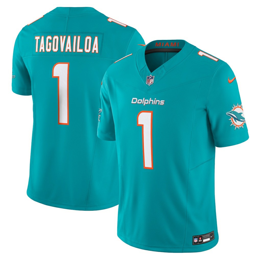 Tua Tagovailoa Miami Dolphins Vapor F.U.S.E. Limited Jersey Aqua - Nike