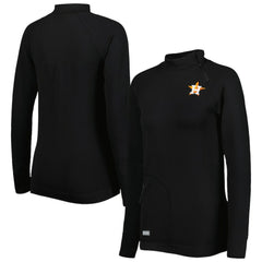 Houston Astros Levelwear Women's Verse Asymmetrical Raglan Tri-Blend Quarter-Zip Jacket Clearance