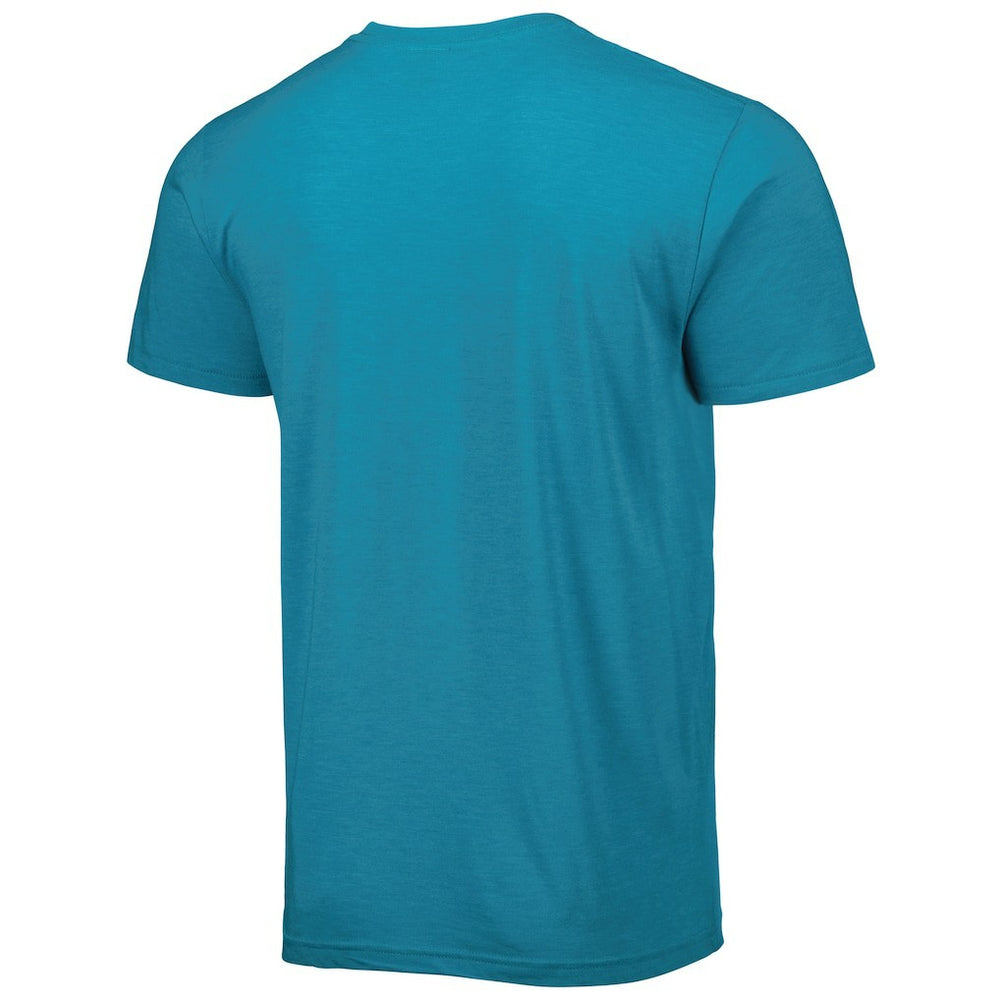Fred Taylor Jacksonville Jaguars Homage Unisex Caricature Retired Player Tri-Blend T-Shirt Teal - NFL