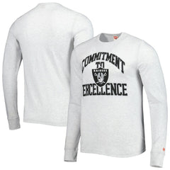 Las Vegas Raiders Homage Hyper Local Tri-Blend Long Sleeve T-Shirt Ash - NFL