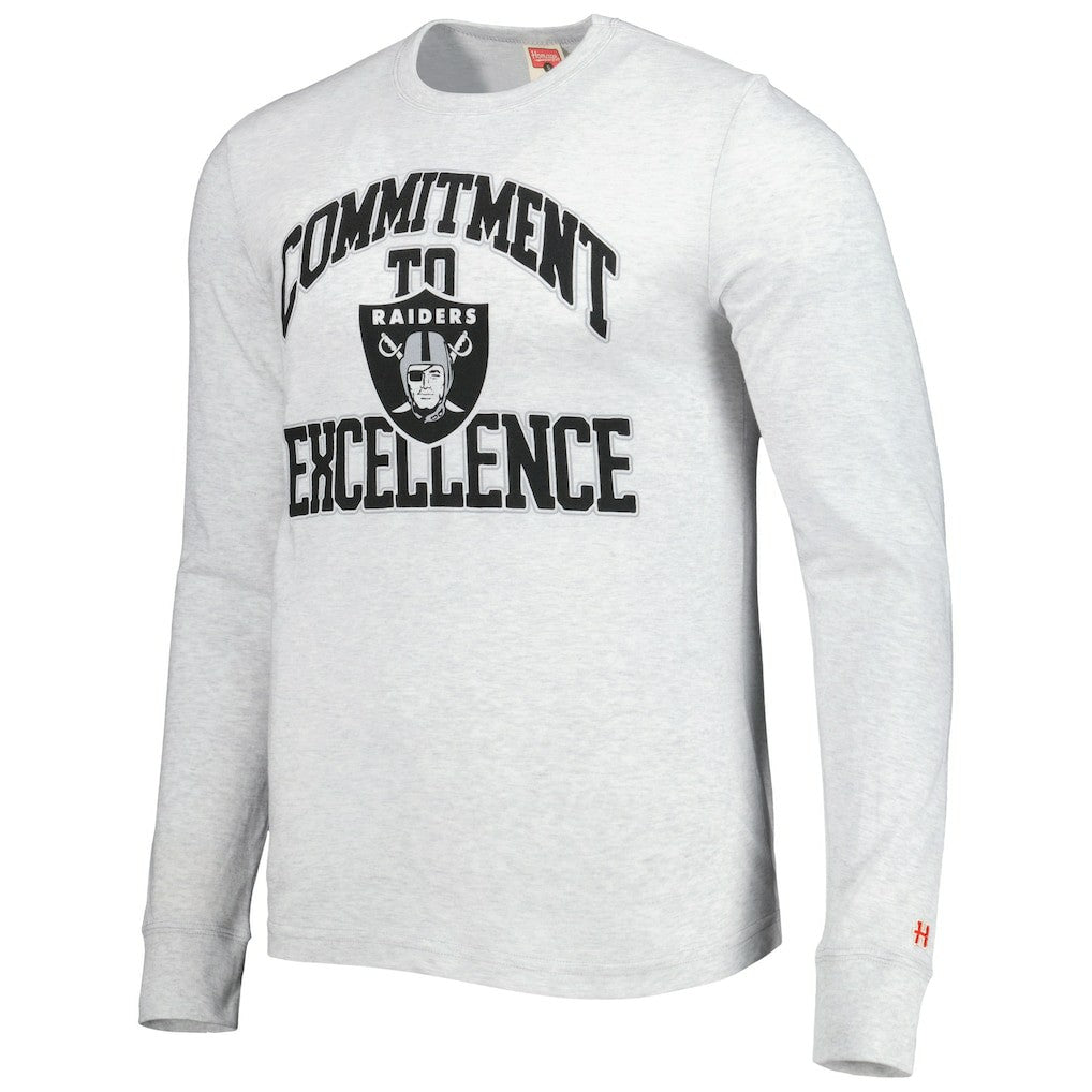 Las Vegas Raiders Homage Hyper Local Tri-Blend Long Sleeve T-Shirt Ash - NFL