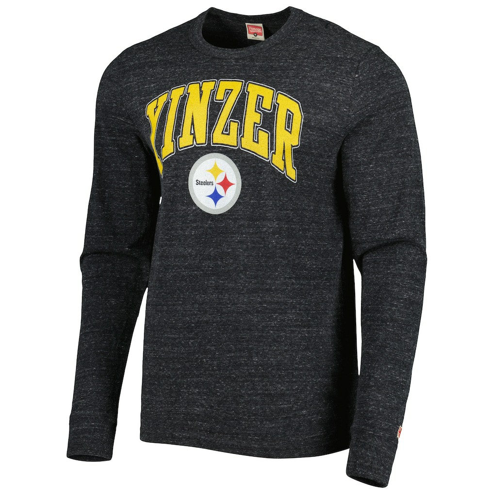 Pittsburgh Steelers Homage Hyper Local Tri-Blend Long Sleeve T-Shirt Charcoal - NFL