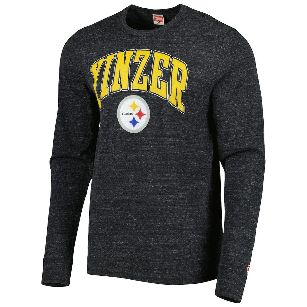 Pittsburgh Steelers Homage Hyper Local Tri-Blend Long Sleeve T-Shirt Charcoal - NFL