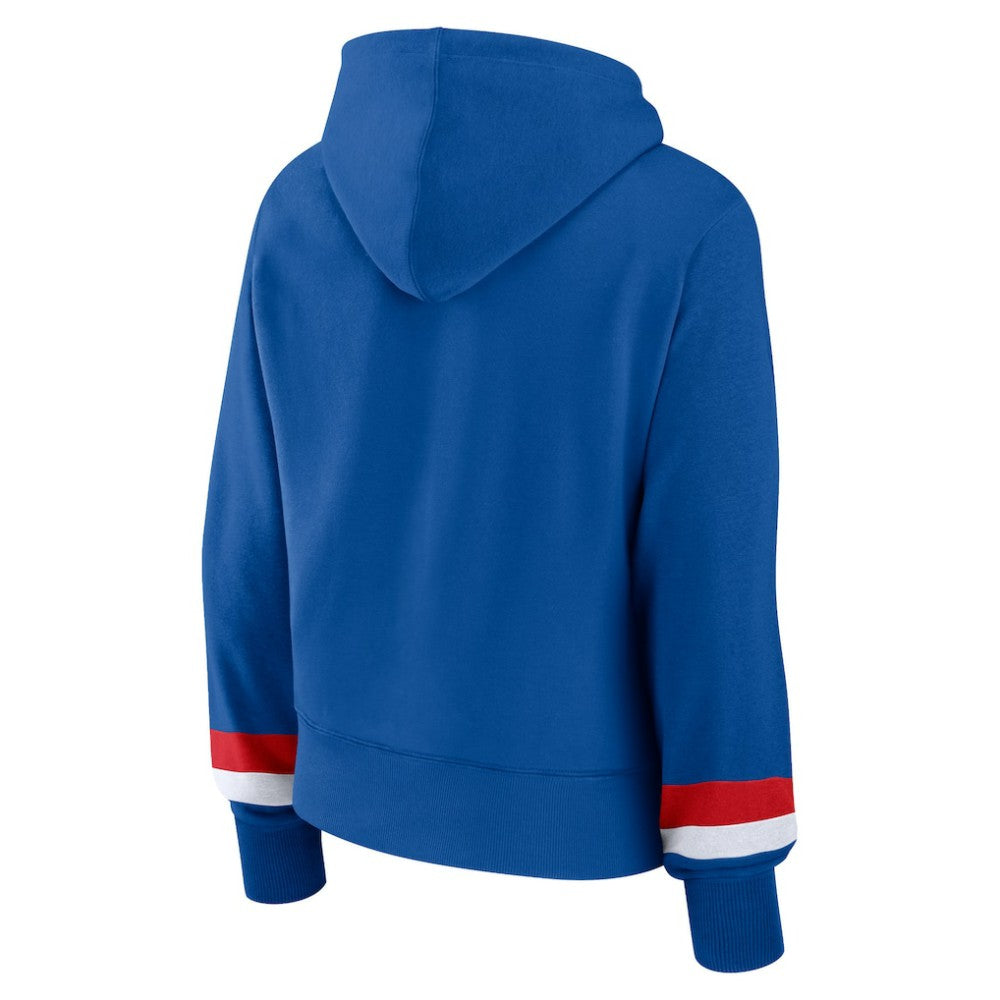 Chicago Cubs Fanatics Women's Over Under Pullover Hoodie Clearance
