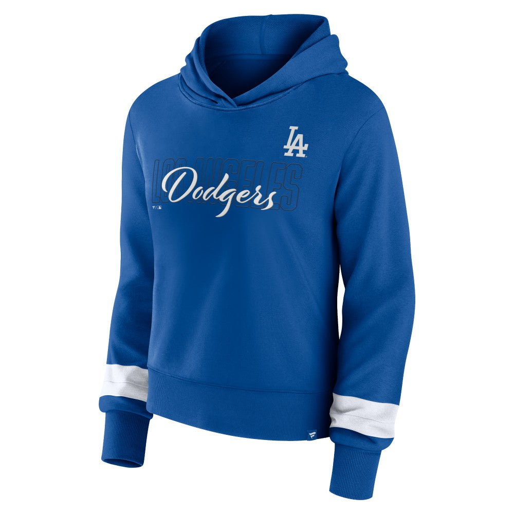 Los Angeles Dodgers Fanatics Women's Over Under Pullover Hoodie for sale