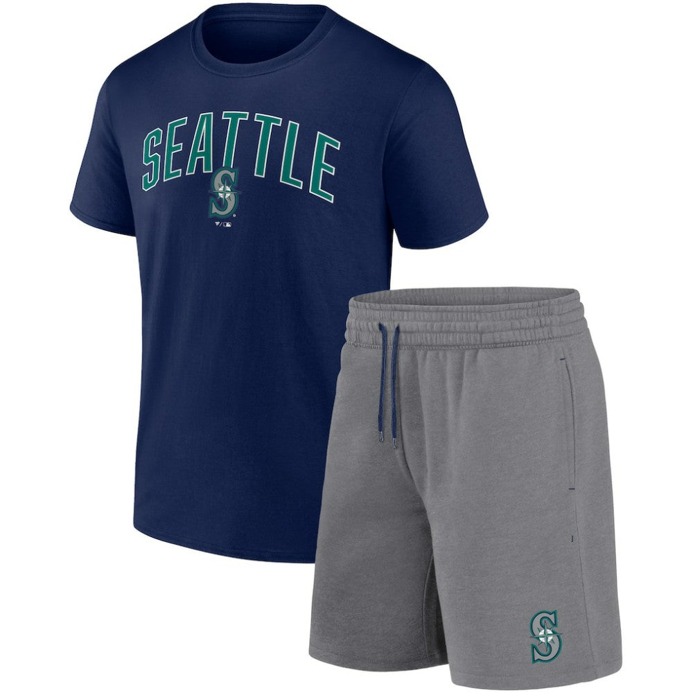 Seattle Mariners Fanatics Arch T-Shirt & Shorts Combo Set Lifestyle