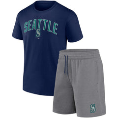 Seattle Mariners Fanatics Arch T-Shirt & Shorts Combo Set Lifestyle
