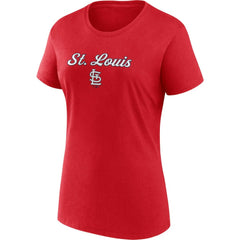 St. Louis Cardinals Fanatics Women's Script T-Shirt & Shorts Combo Set Lifestyle