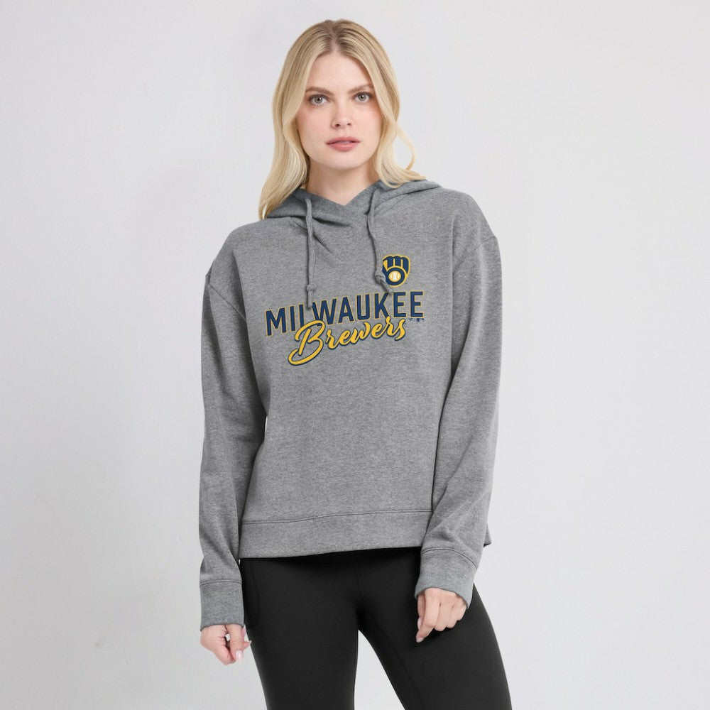 Milwaukee Brewers Fanatics Women's Script Favorite Lightweight Pullover Hoodie Near Me