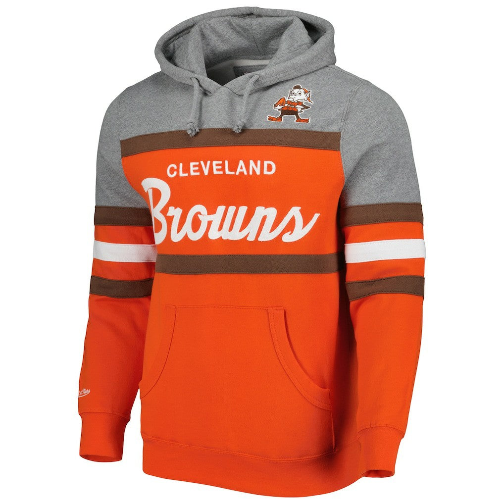 Cleveland Browns Head Coach Pullover Hoodie Orange/Heathered Gray - Mitchell & Ness
