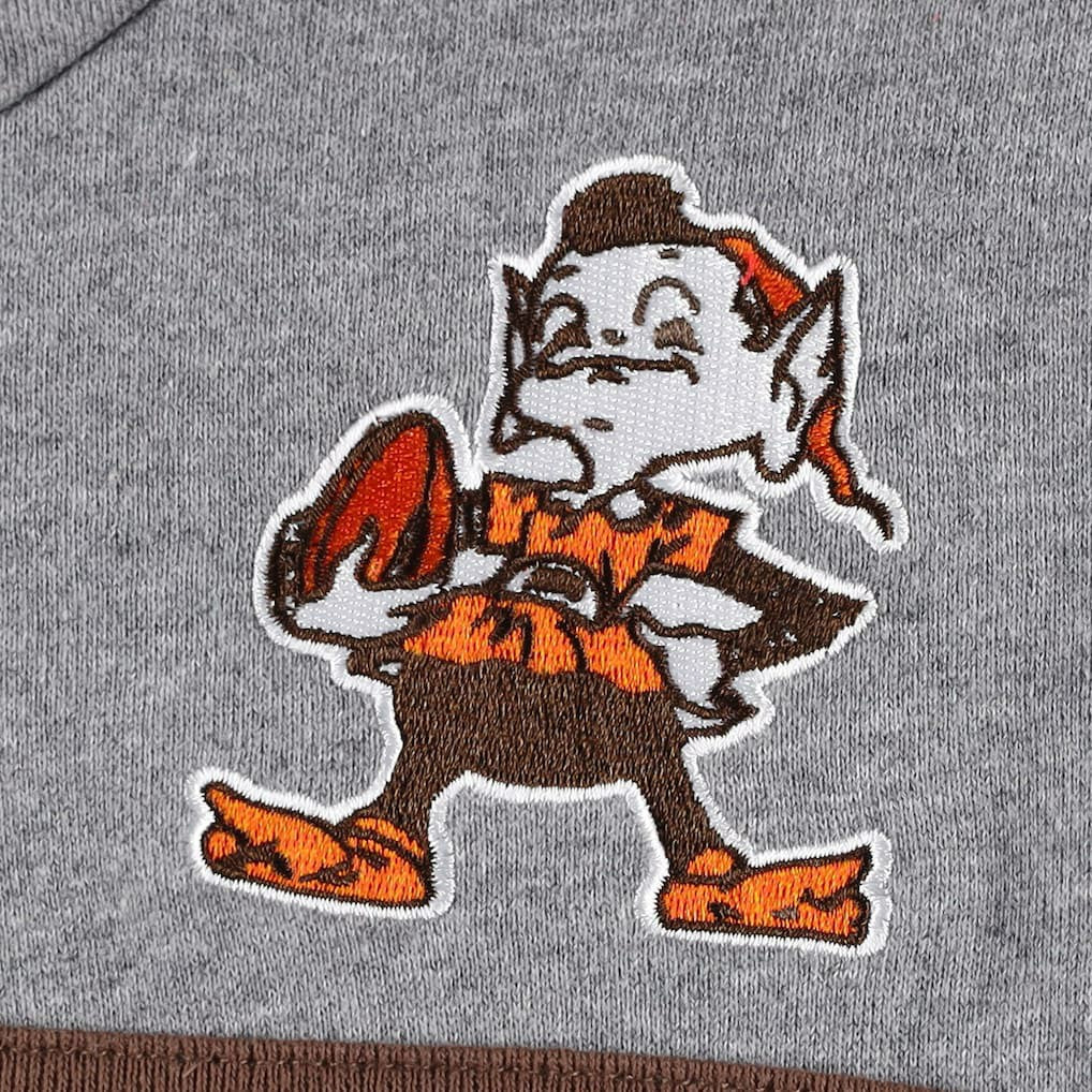 Cleveland Browns Head Coach Pullover Hoodie Orange/Heathered Gray - Mitchell & Ness