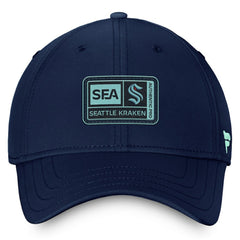 Seattle Kraken Fanatics Authentic Pro Training Camp Flex Hat – Deep Sea Blue