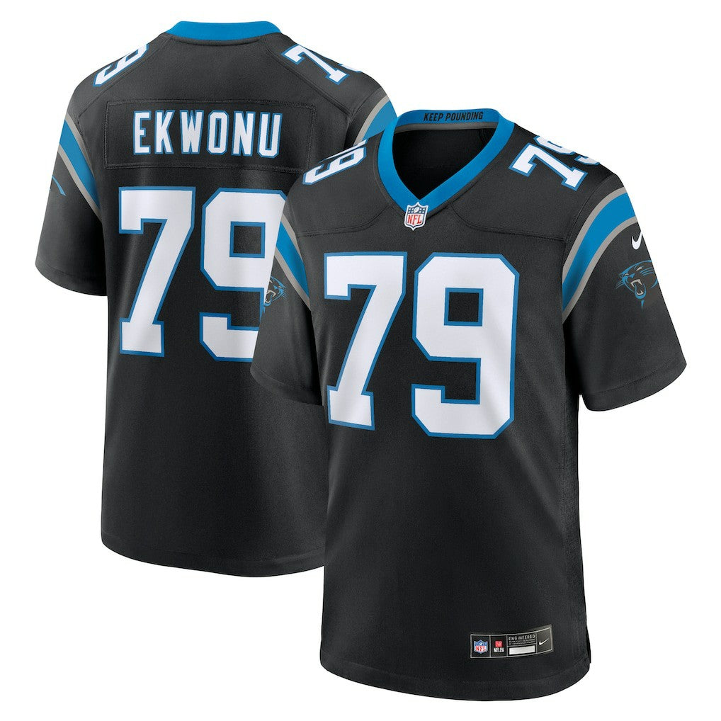 Ikem Ekwonu Carolina Panthers Game Jersey - Black | NFL Jerseys