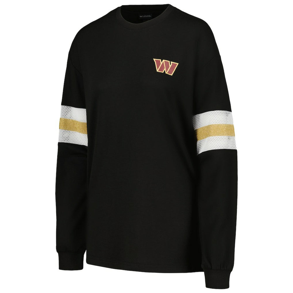 Washington Commanders The Wild Collective Women's Long Sleeve T-Shirt Black - NFL