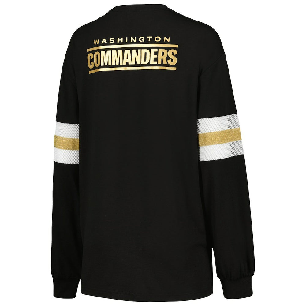 Washington Commanders The Wild Collective Women's Long Sleeve T-Shirt Black - NFL