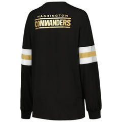 Washington Commanders The Wild Collective Women's Long Sleeve T-Shirt Black - NFL