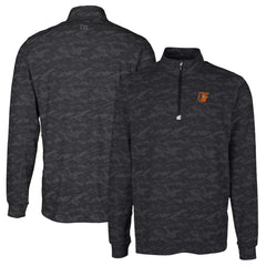 Baltimore Orioles Cutter & Buck Traverse Camo Print Stretch Quarter-Zip Pullover Top Online