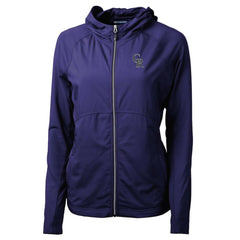 Colorado Rockies Cutter & Buck Women's Adapt Eco Knit Hybrid Recycled Full-Zip Hoodie On Sale