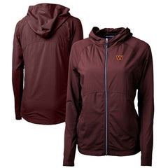 Washington Commanders Cutter & Buck Women's Adapt Eco Knit Hybrid Recycled Full-Zip Hoodie Burgundy - NFL