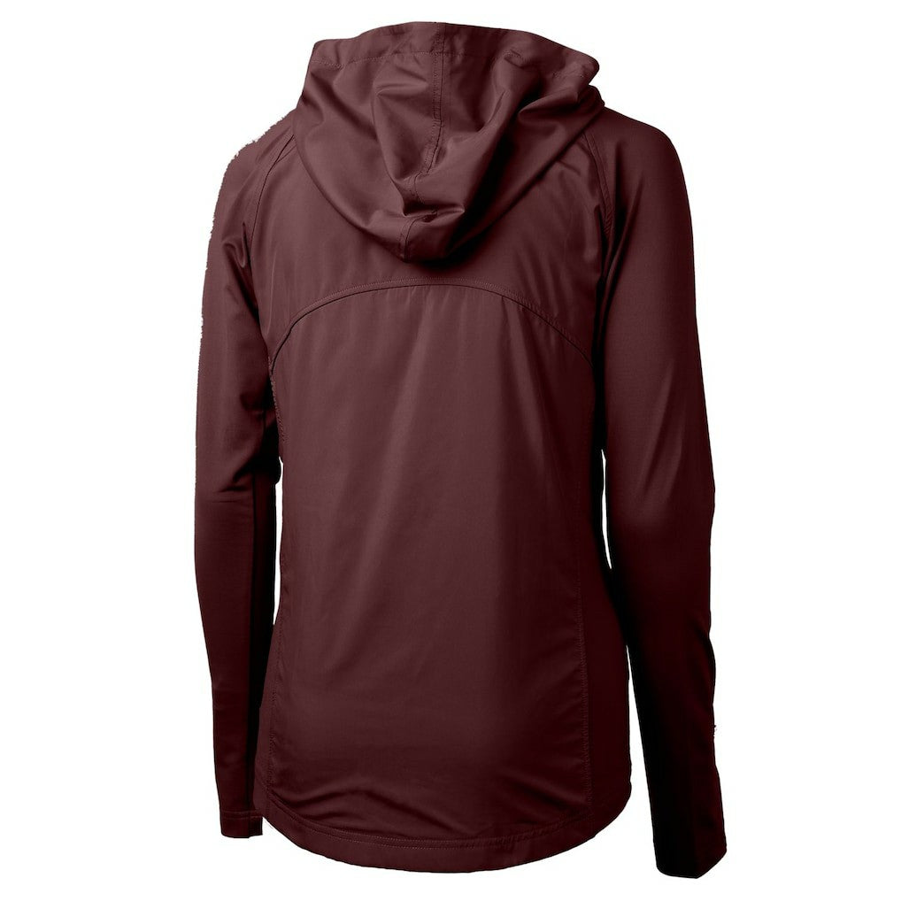 Washington Commanders Cutter & Buck Women's Adapt Eco Knit Hybrid Recycled Full-Zip Hoodie Burgundy - NFL