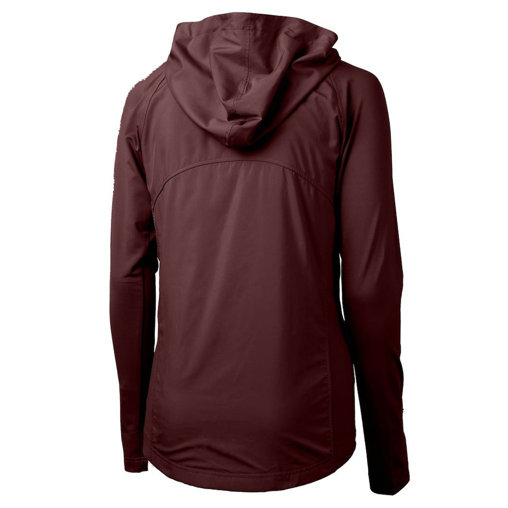 Washington Commanders Cutter & Buck Women's Adapt Eco Knit Hybrid Recycled Full-Zip Hoodie Burgundy - NFL