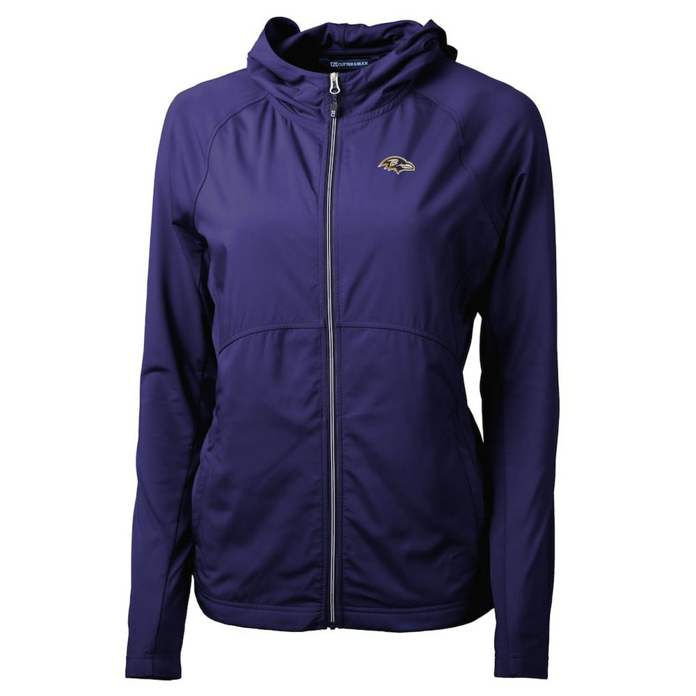 Baltimore Ravens Cutter & Buck Women's Adapt Eco Knit Hybrid Recycled Full-Zip Hoodie Purple - NFL