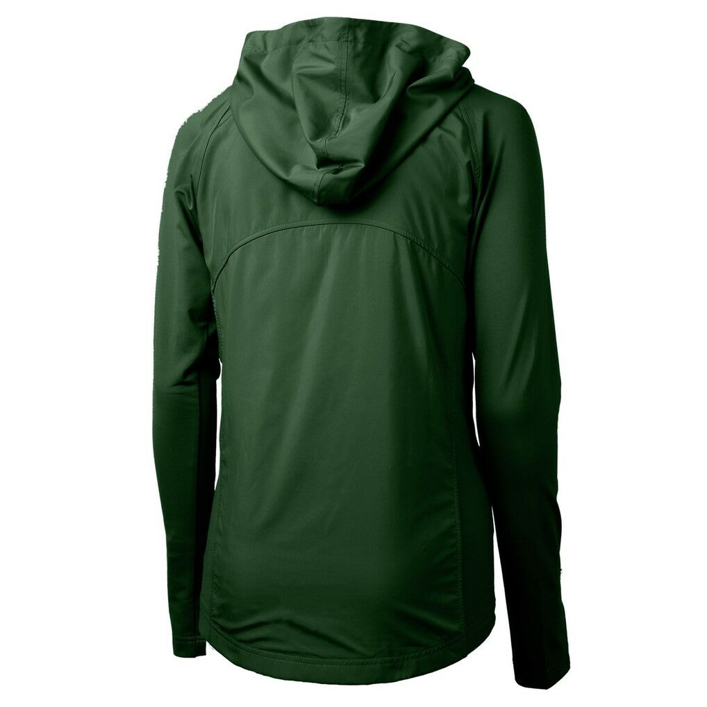 Green Bay Packers Cutter & Buck Women's Adapt Eco Knit Hybrid Recycled Full-Zip Hoodie Hunter Green - NFL