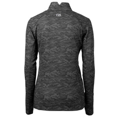 Minnesota Vikings Cutter & Buck Women's Traverse Camo Print Stretch Quarter-Zip Pullover Top Black - NFL