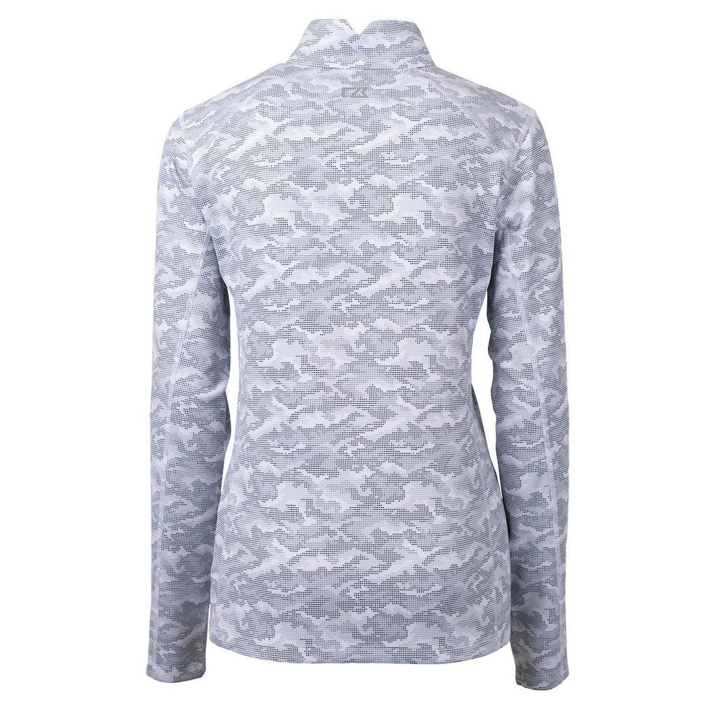 Minnesota Vikings Cutter & Buck Women's Traverse Camo Print Stretch Quarter-Zip Pullover Top Charcoal - NFL