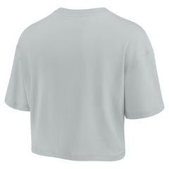 Green Bay Packers Women's Elements Super Soft Boxy Cropped T-Shirt Gray - Fanatics