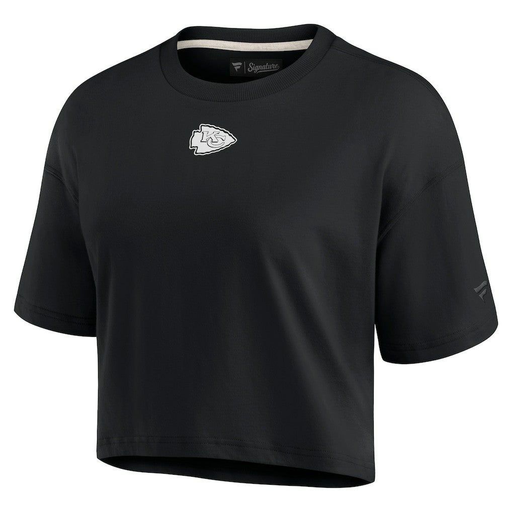 Kansas City Chiefs Women's Elements Super Soft Boxy Cropped T-Shirt Black - Fanatics