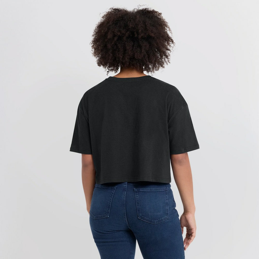 New Orleans Saints Women's Elements Super Soft Boxy Cropped T-Shirt Black - Fanatics