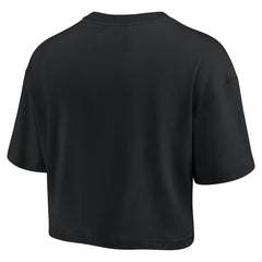 Las Vegas Raiders Women's Elements Super Soft Boxy Cropped T-Shirt Black - Fanatics