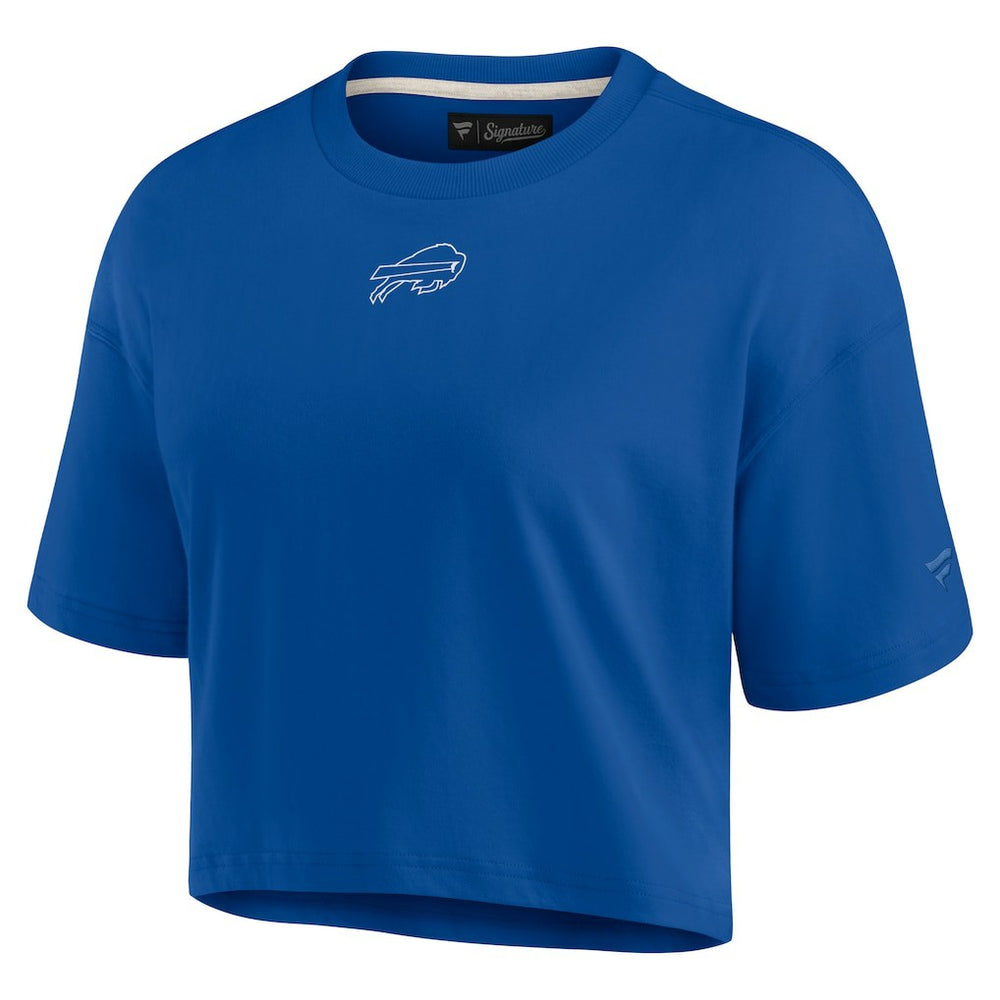 Buffalo Bills Women's Elements Super Soft Boxy Cropped T-Shirt Royal - Fanatics