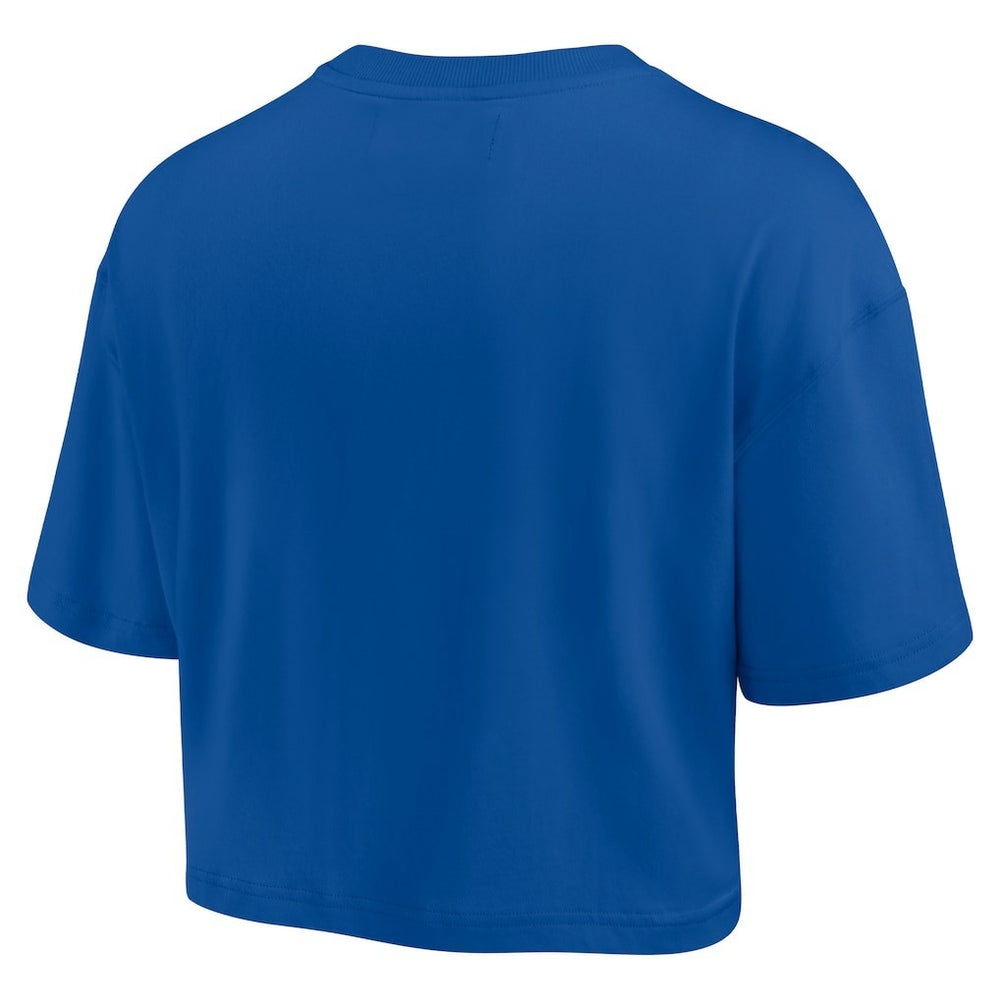 Buffalo Bills Women's Elements Super Soft Boxy Cropped T-Shirt Royal - Fanatics