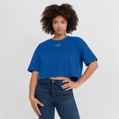 Buffalo Bills Women's Elements Super Soft Boxy Cropped T-Shirt Royal - Fanatics