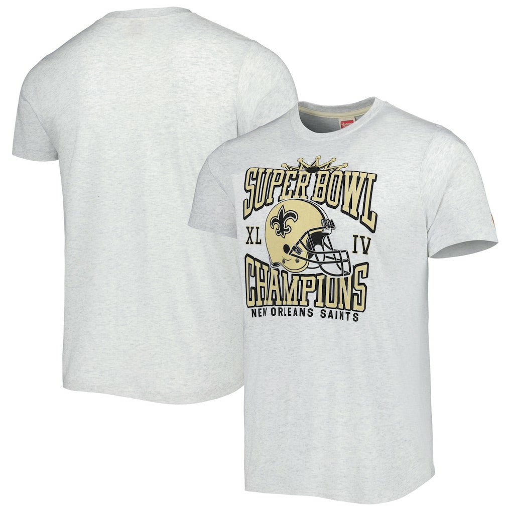 New Orleans Saints Homage Champs Hyper Local Tri-Blend T-Shirt Ash - NFL