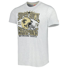 New Orleans Saints Homage Champs Hyper Local Tri-Blend T-Shirt Ash - NFL