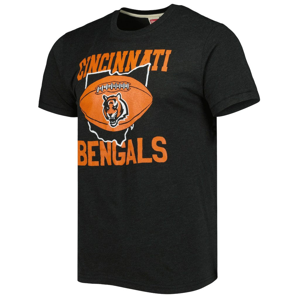 Cincinnati Bengals Charcoal Homage Hyper Local Tri-Blend T-Shirt - NFL